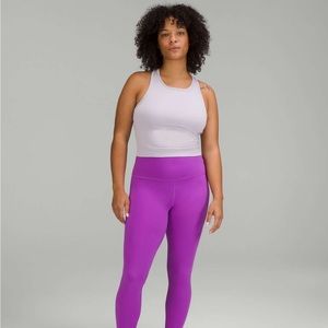 EBB TO STREET CROPPED RACERBACK TANK TOP Size 8 Faint Lavender